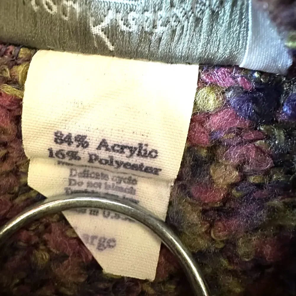 sweater L multicolored marled knit turtleneck purple Vintage 90's Chucky Large